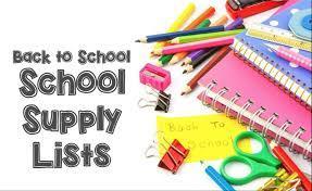 Back To School Supply Lists