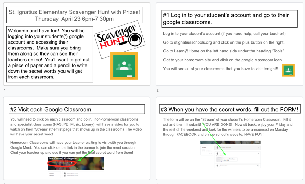 Thursday SCAVENGER HUNT for Elementary!