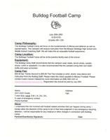 Bulldog Football Camp Grades 9-12